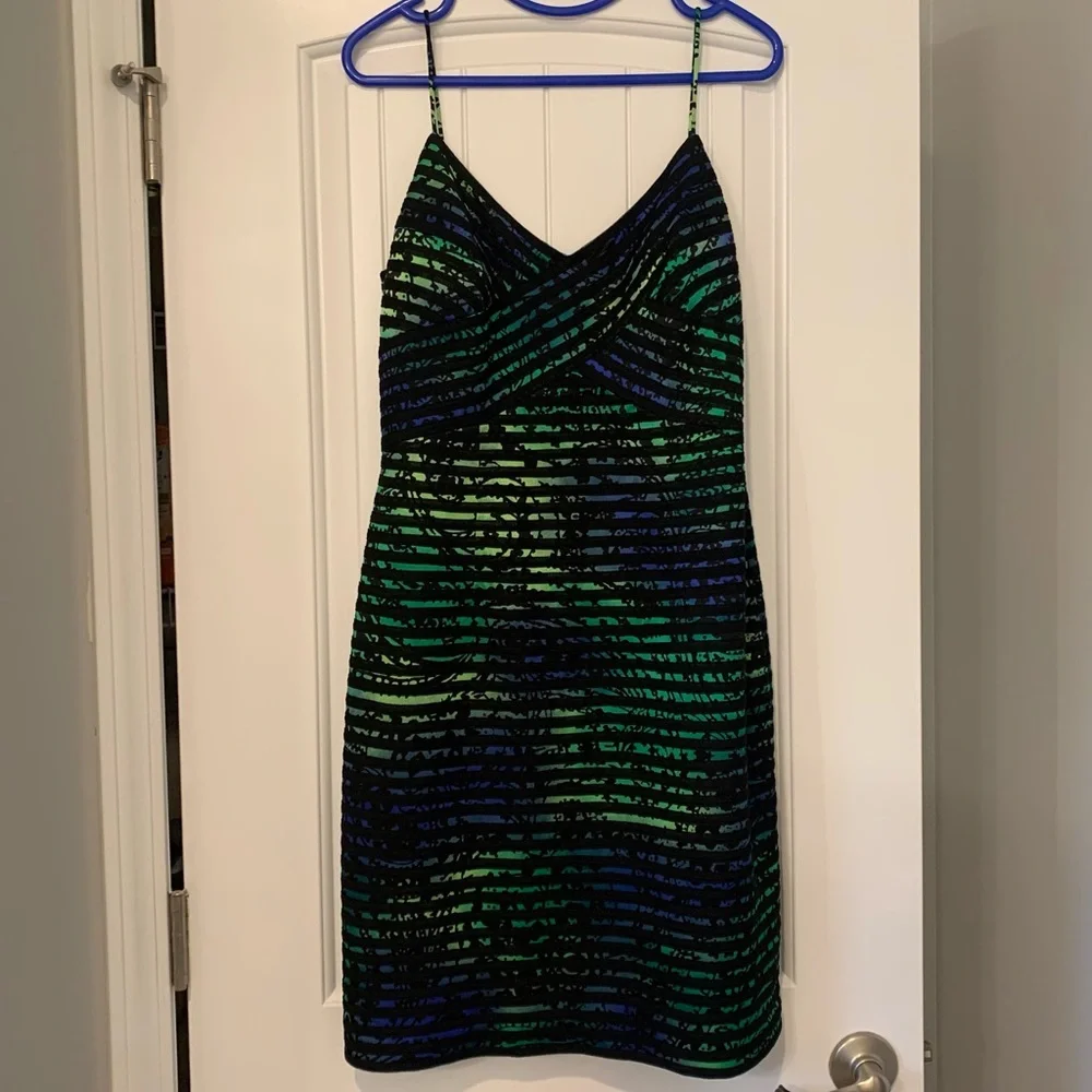 JS Collections Multi Color Spaghetti Strap Cocktail Dress - Picture 2 of 9